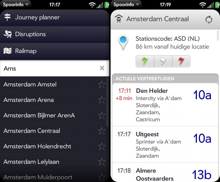Smaller scherm, dus aangepaste layout.